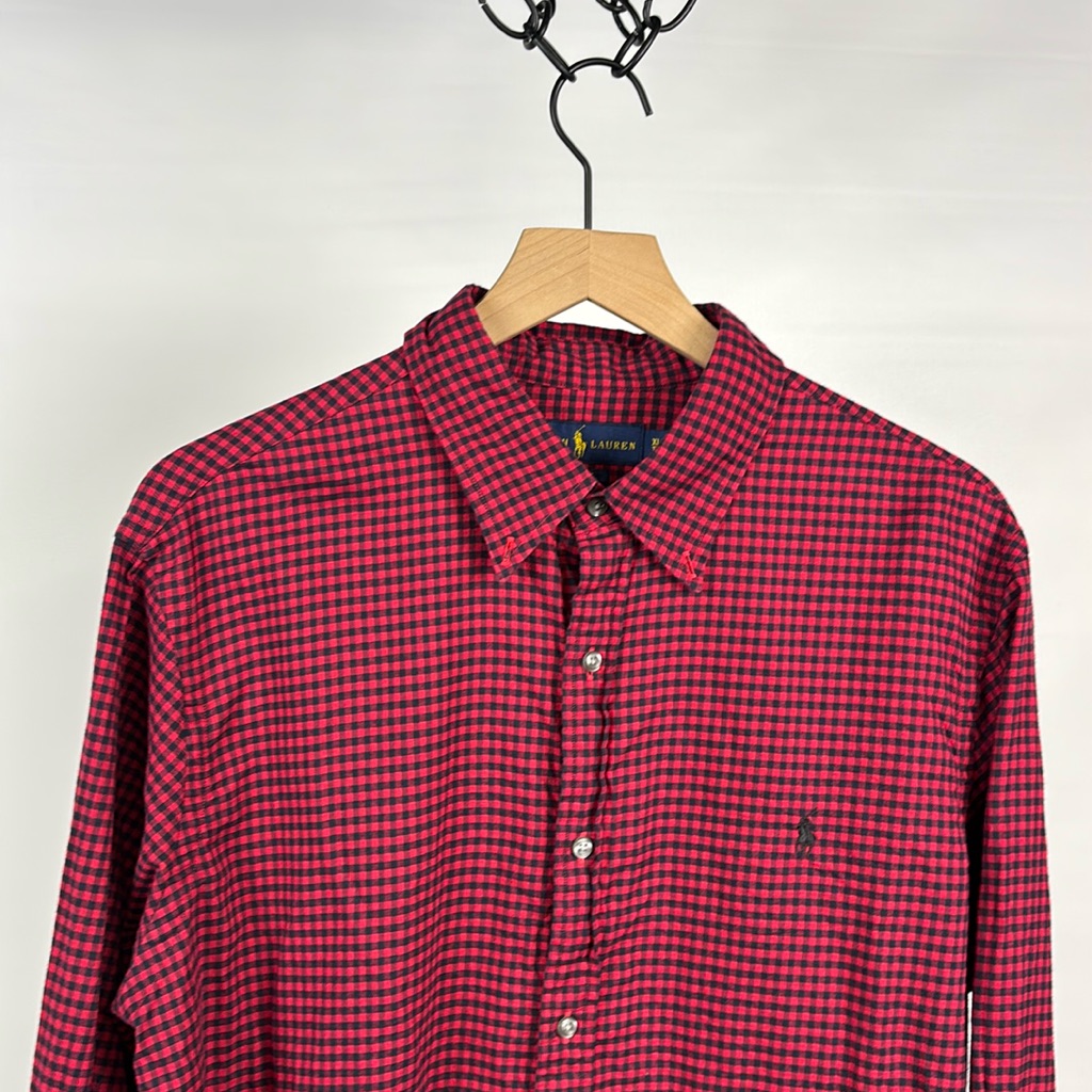 Polo By Ralph Lauren Plaid Slim-Fit Button-Down Long Sleeve Shirt - Xl